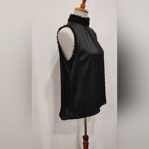 BLACK SATIN ZARA TOP